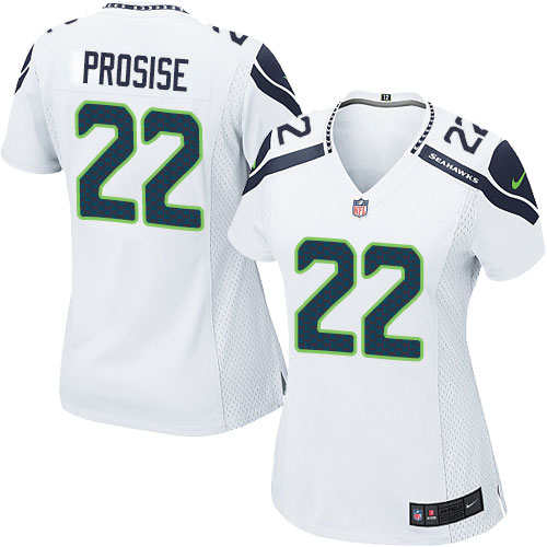 Women's Elite C. J. Prosise Nike Jersey White Road - #22 NFL Seattle Seahawks